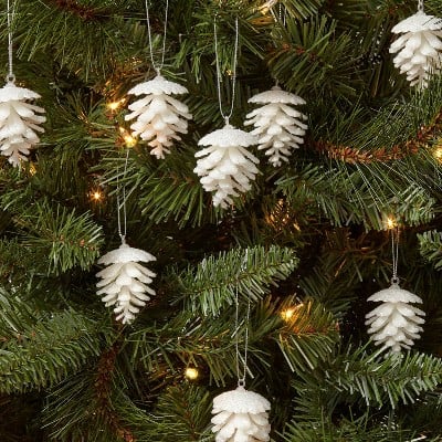 Wondershop Glitter Pinecone Christmas Ornament Set