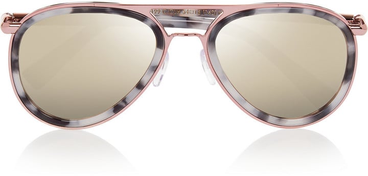 Cutler and Gross Aviator-Style Acetate and Metal Mirrored Sunglasses ($595)