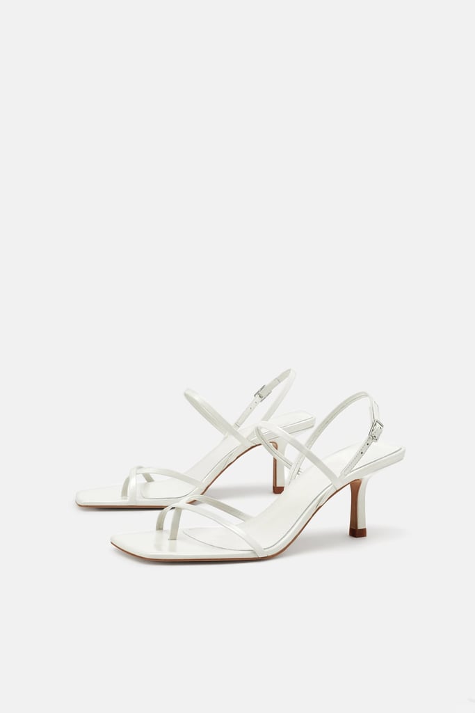 Zara Strappy Mid-Heel Leather Sandals