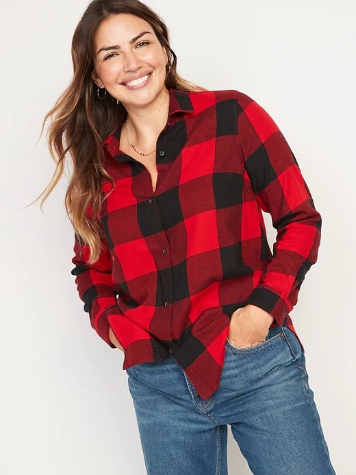 Old Navy Long-Sleeve Plaid Flannel Shirt