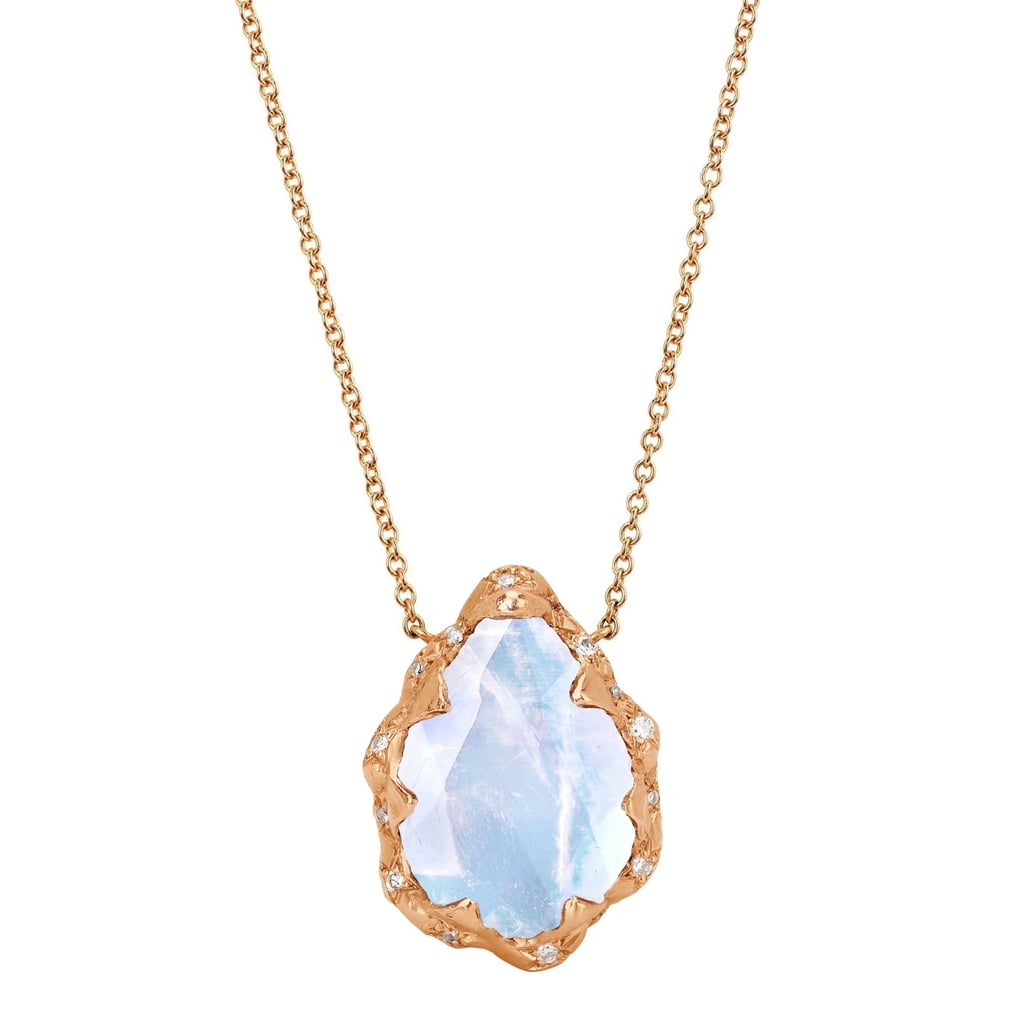 Logan Hollowell Queen Water Drop Moonstone Necklace