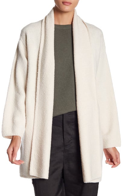 Vince Textured Shawl Wool Blend Cardigan