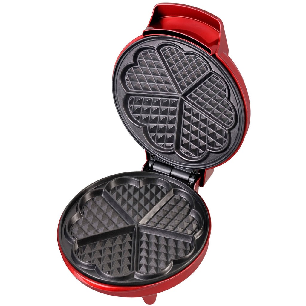 Kalorik Red Metallic Heart Shape Waffle Maker Ellen DeGeneres