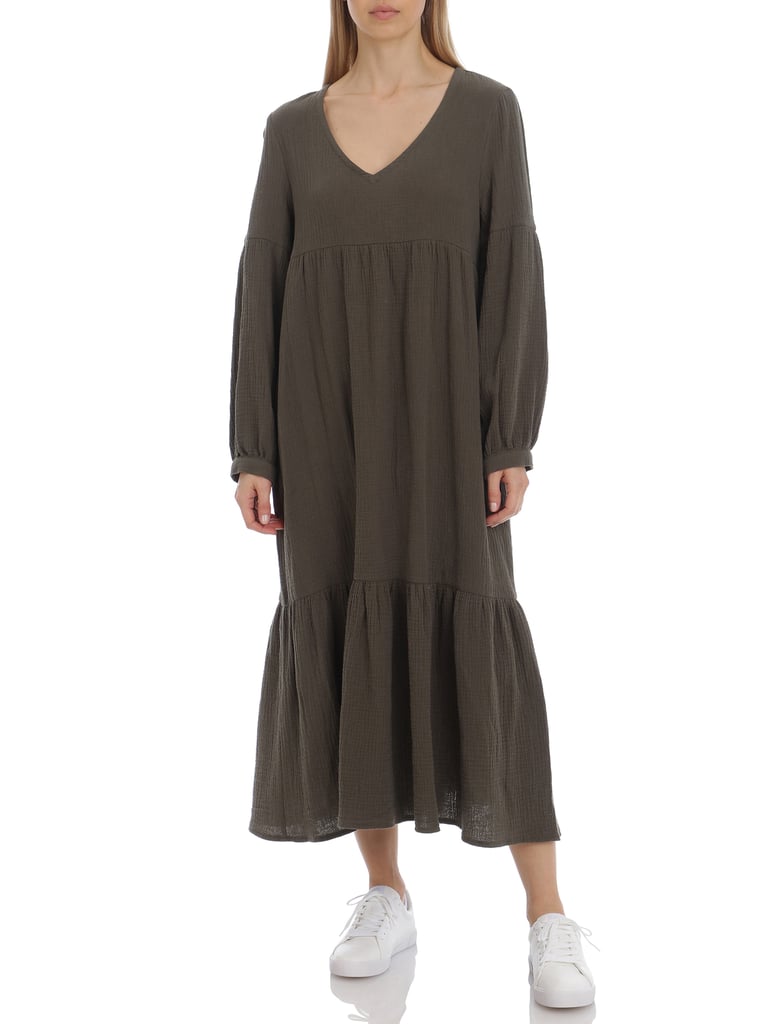 BAGATELLE.NYC Women's Tiered Cotton Gauze Midi Dress