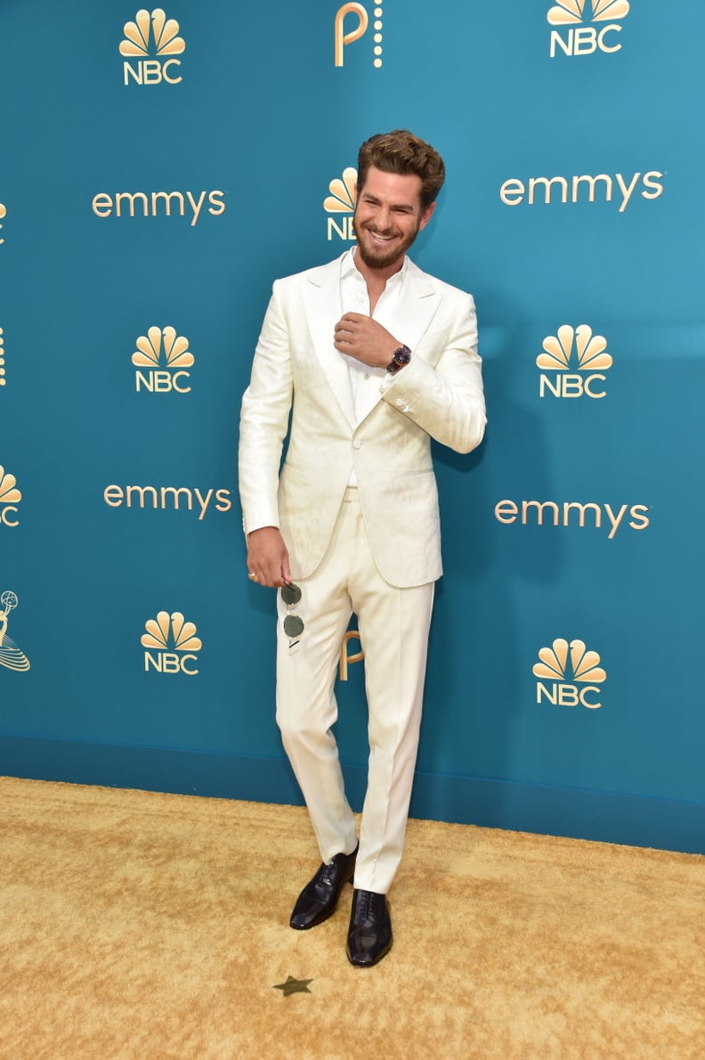 Andrew Garfield in a White Zegna Suit at the Emmys 2022