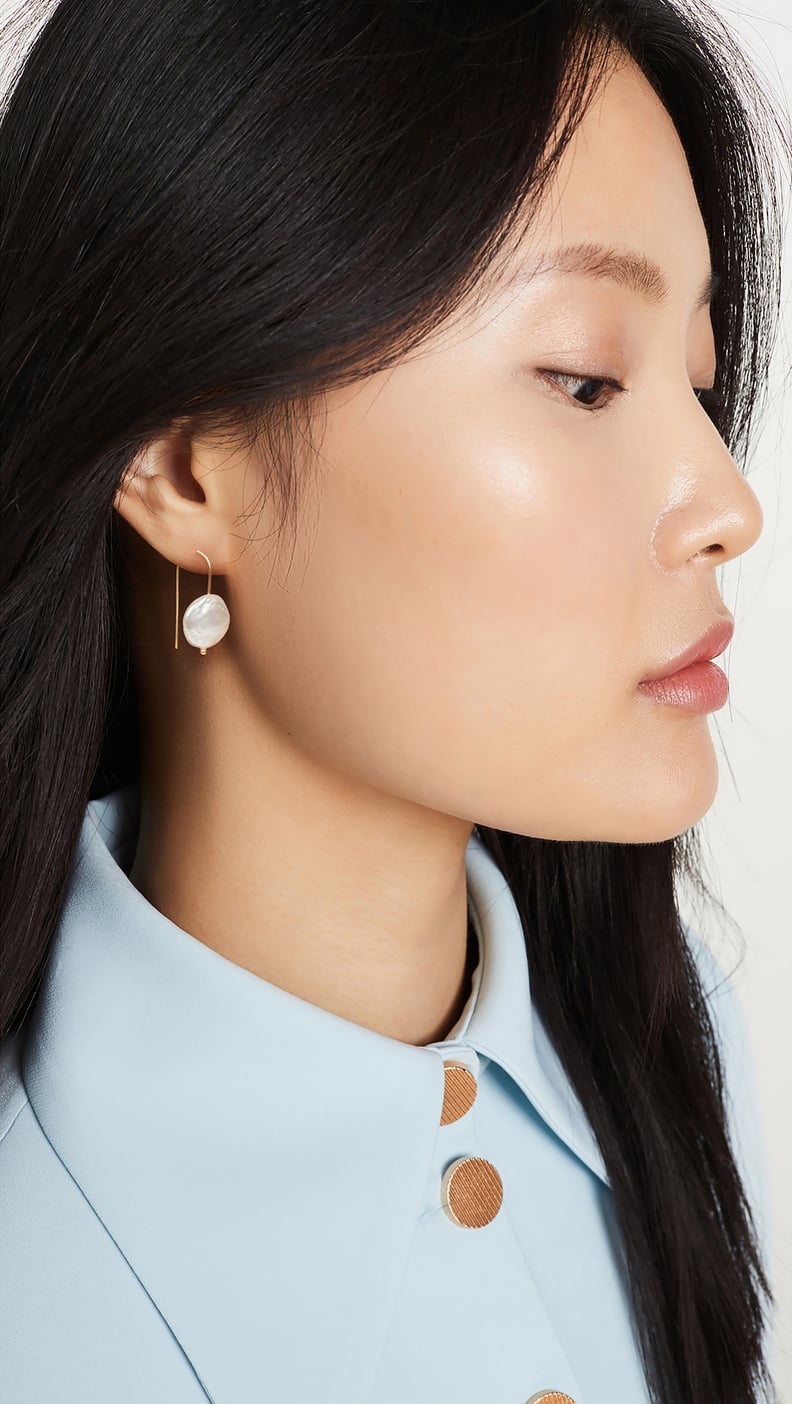 Madewell Coin Pearl Wire Earrings