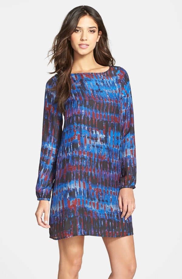 BB Dakota Emily Print Long Sleeve Shift Dress ($79)