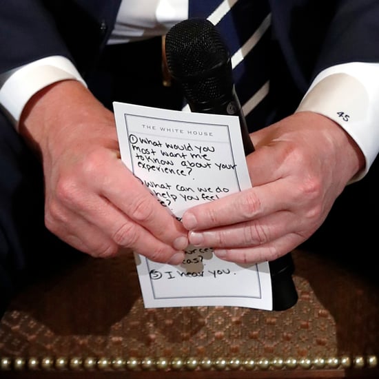 Photo of Trump Notes in Parkland Shooting Listening Session