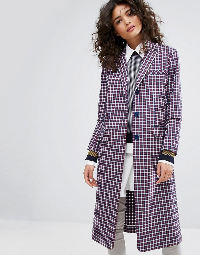 What's red, blue, and perfectly preppy all over? This Sonia by Sonia Rykiel Small Check Tailored Coat ($520), of course.