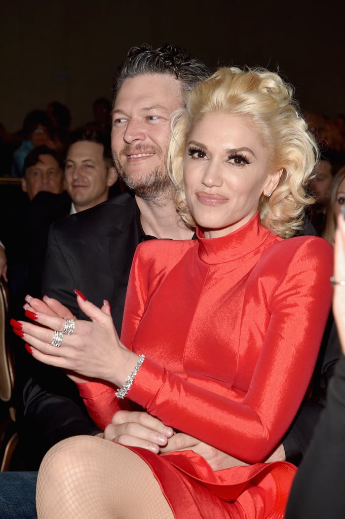 Gwen Stefani and Blake Shelton at Clive Davis Party 2016