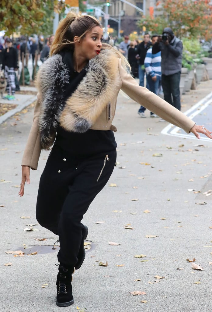 Ciara Filming Music Video in NYC November 2016