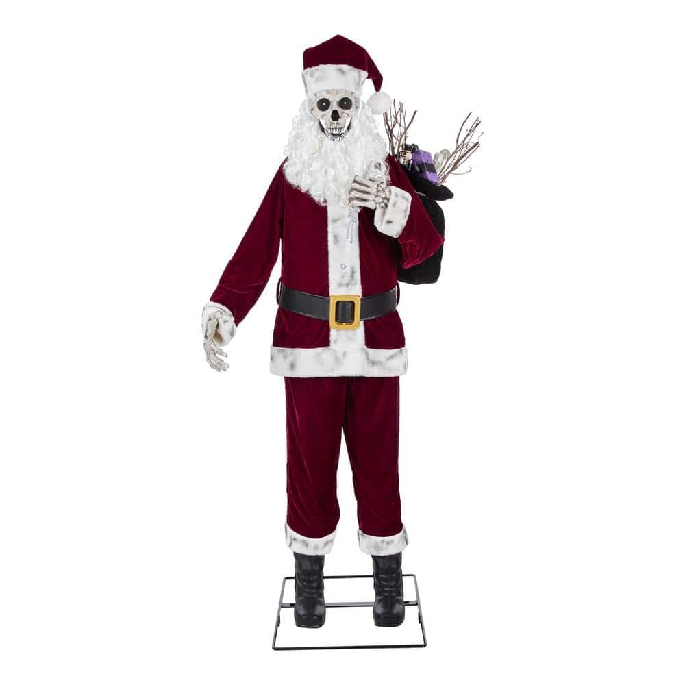 Home Depot 6-Foot Animated LED Skeleton Santa Claus