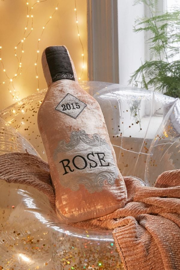 Rosé Bottle Oversize Pillow