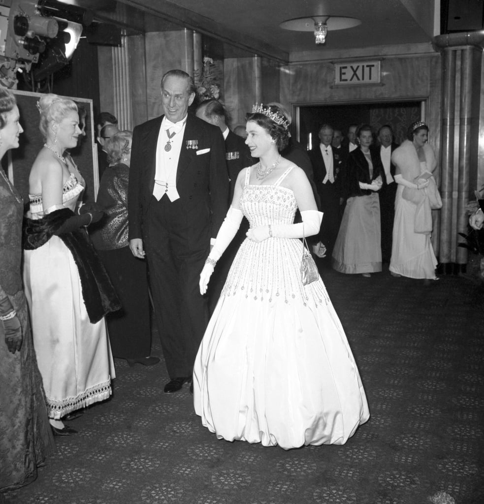 Queen Elizabeth II at the 'Lawrence of Arabia' Premiere in Leicester Square in 1962