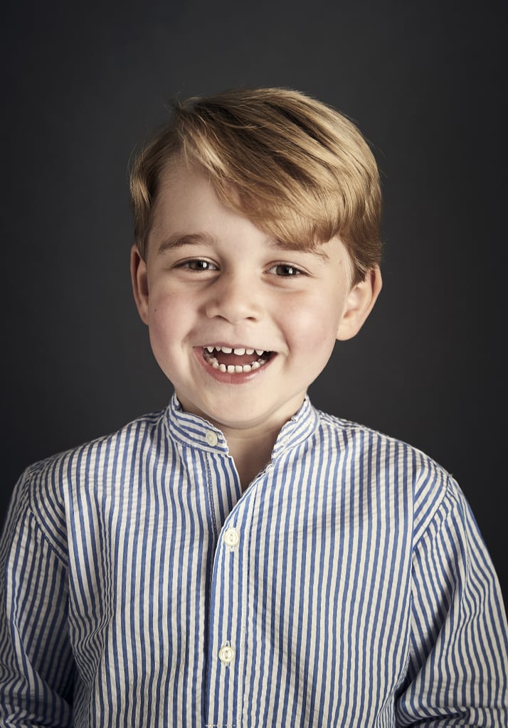 Prince George looked all grown up in an official portrait for his fourth birthday.
