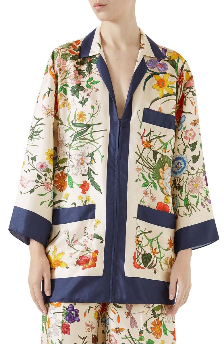 Gucci Floral Print Silk Set