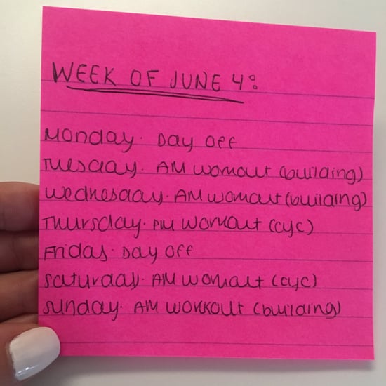 Post-It Hack For Planning Weekly Workouts