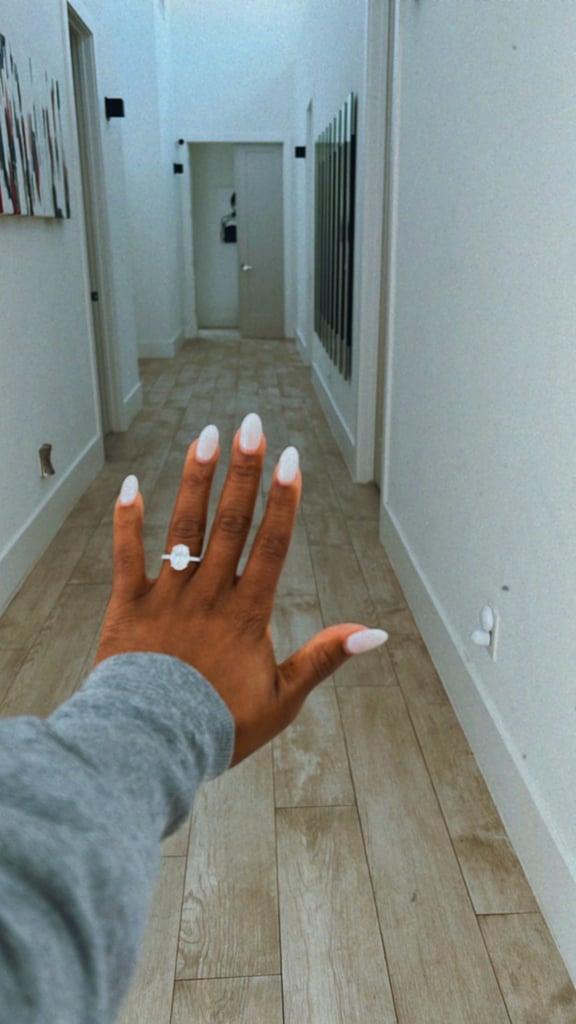 Simone Biles's Milk-Bath Engagement Manicure Is Classic