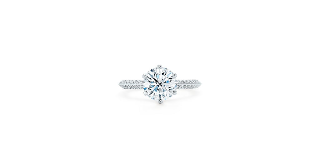 Tiffany & Co. The Tiffany Setting Engagement Ring With Pavé Diamond Band