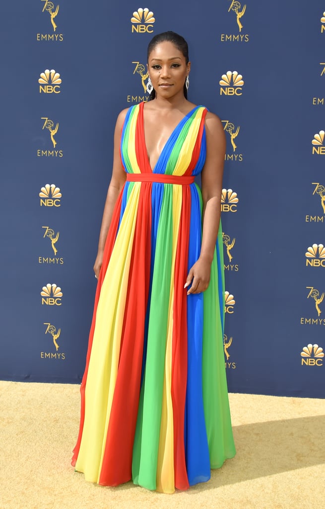 Tiffany Haddish Rainbow Dress by Prabal Gurung at 2018 Emmys