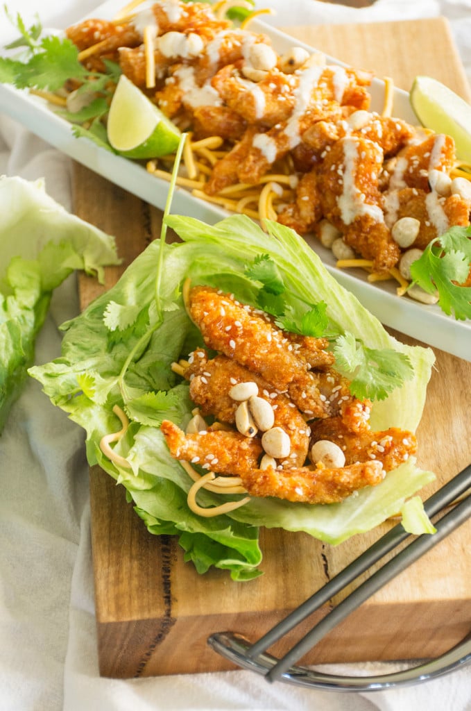Szechuan Chicken Lettuce Wraps | Lettuce Wrap Recipes | POPSUGAR Food Photo 17