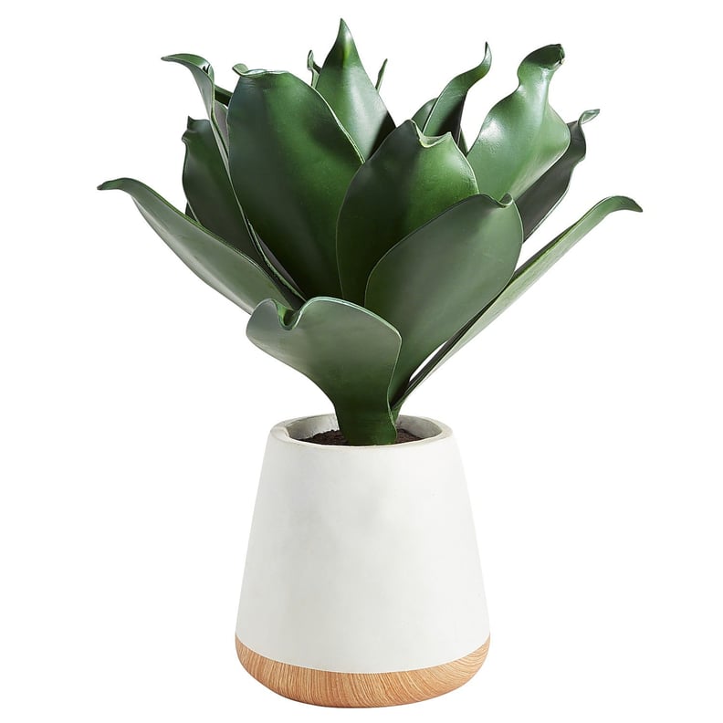 Faux Agave Arrangement in Cement Pot