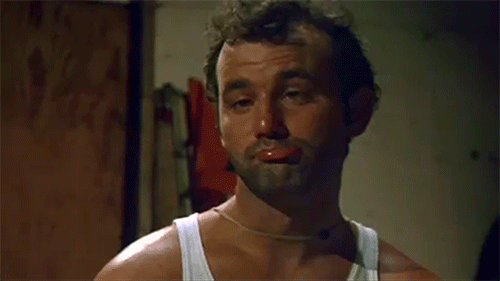 When he makes this face in Caddyshack.
