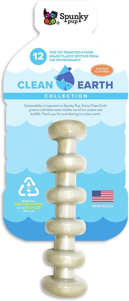 Spunky Pet Clean Earth Collection Chicken Flavoured Recycled Stick Dog Toy