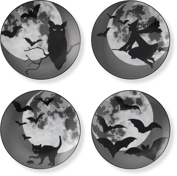 Williams Sonoma Halloween Moon Plates