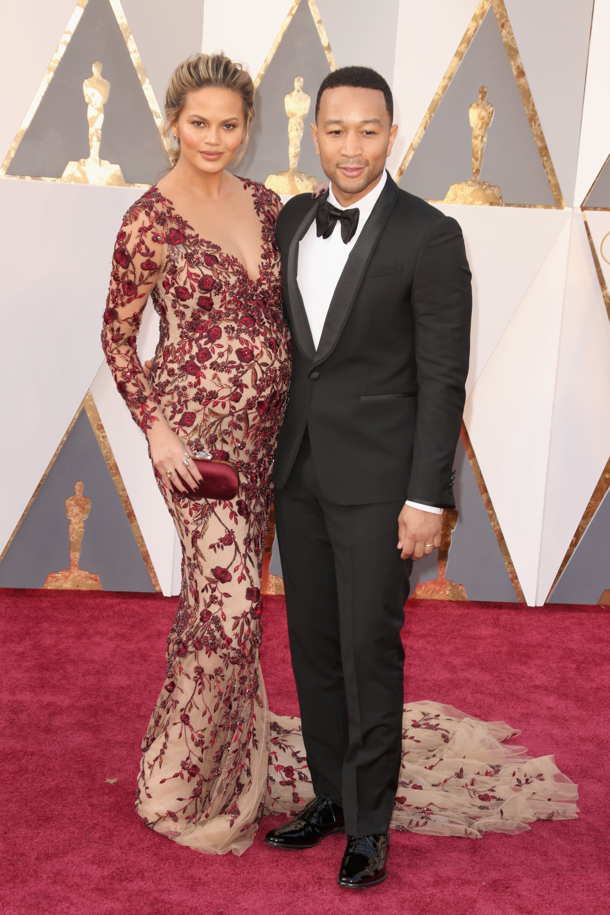 Chrissy Teigen And John Legend At The Oscars 2016 Popsugar Celebrity