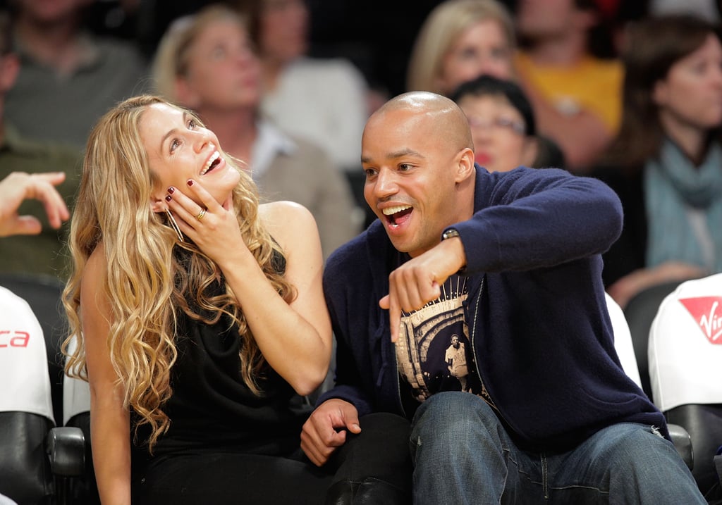 CaCee Cobb and Donald Faison attended a Lakers game at the Staples Center in November 2009.