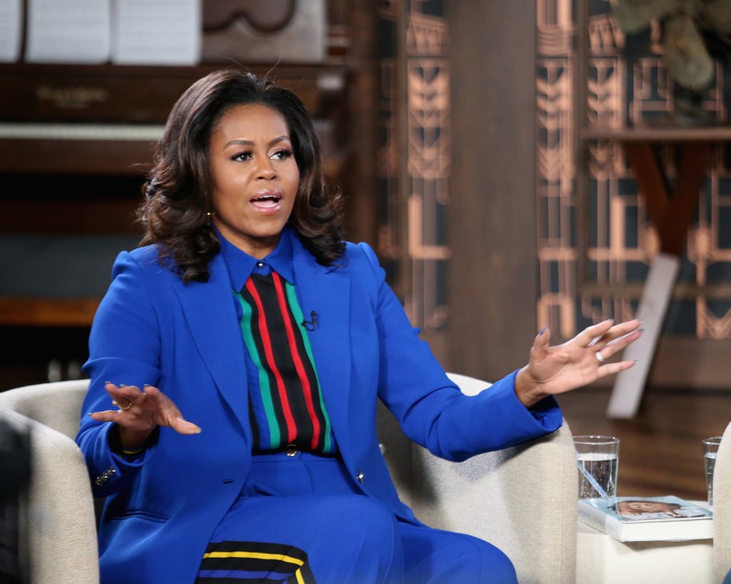 Michelle Obama Blue Elie Saab Suit 2019