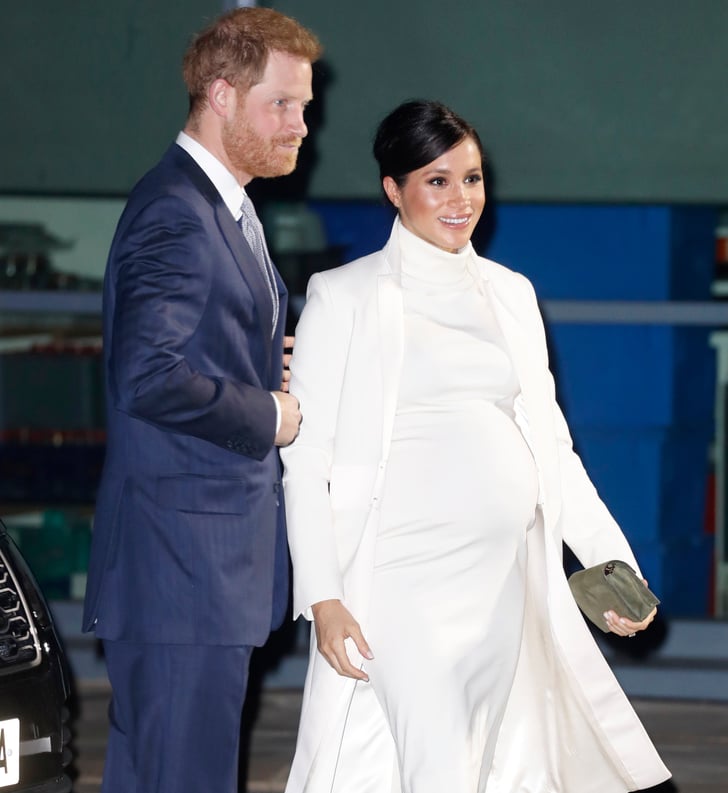 Meghan Markle White Calvin Klein Dress and Coat 2019