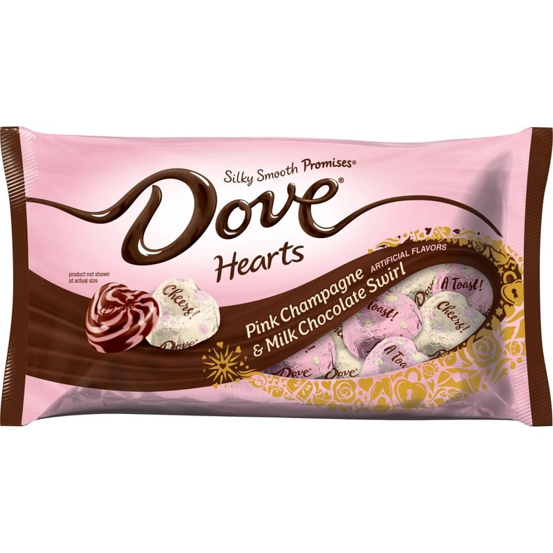 Dove Pink Champagne & Milk Chocolate Swirl Hearts