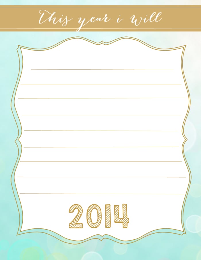 Open-Ended Resolutions Printable