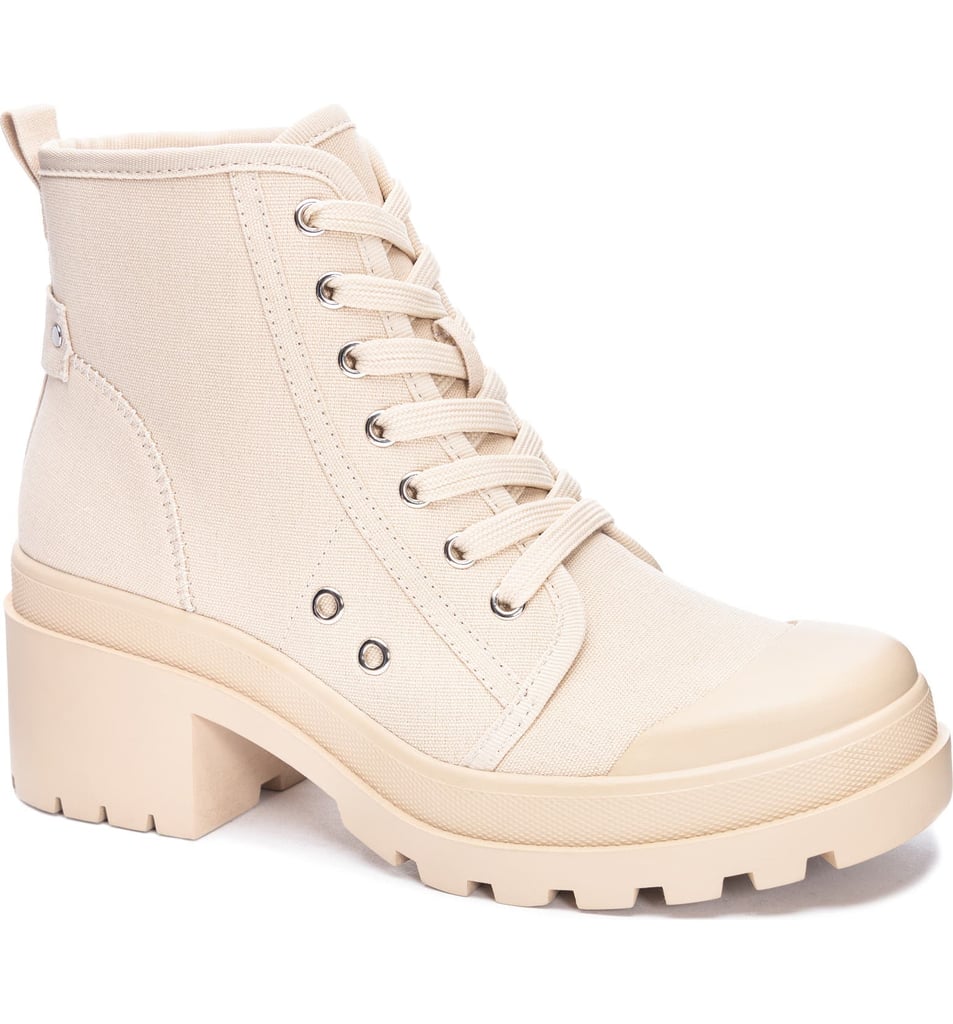 Chinese Laundry Bunny Canvas Combat Boot