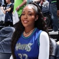 Jordyn Woods Supports Karl-Anthony Towns Courtside in a Crystal-Encrusted Jersey