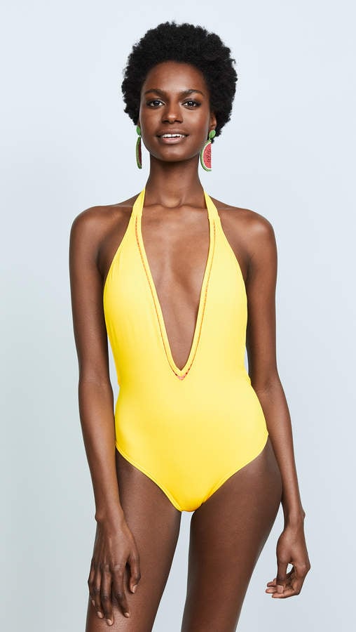 Zara sale yellow swimsuit