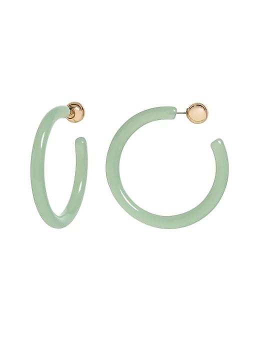 Resin Skinny Hoop Earrings