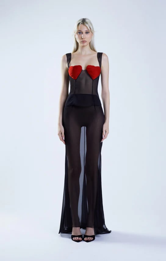 Onarin Ms. Heart Bustier and Fishtail Maxi Skirt