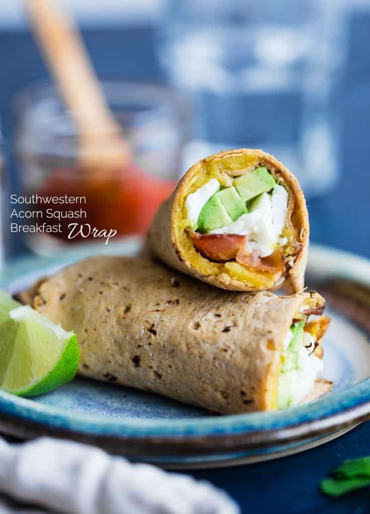 Southwestern Breakfast Burrito With Acorn Squash