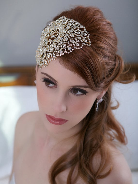 this lacy crystal headpiece