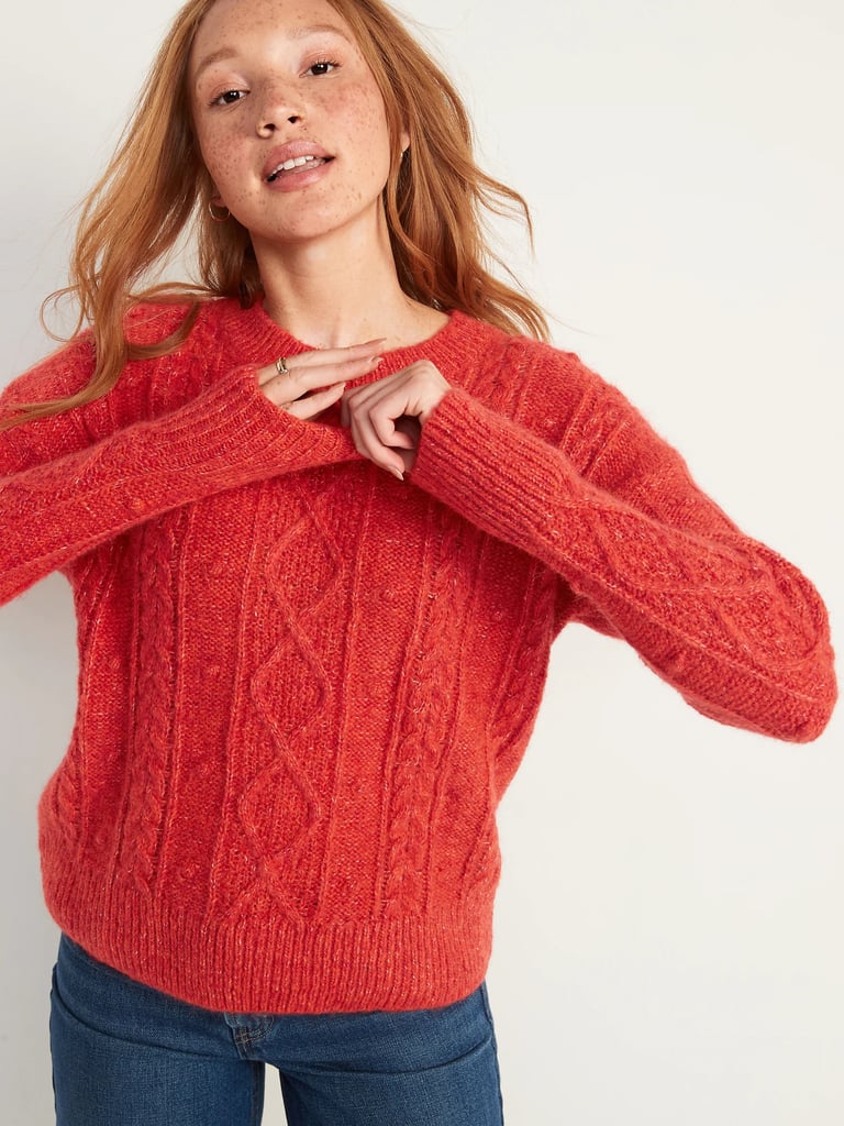 Old Navy Marled Cable-Knit Popcorn Sweater