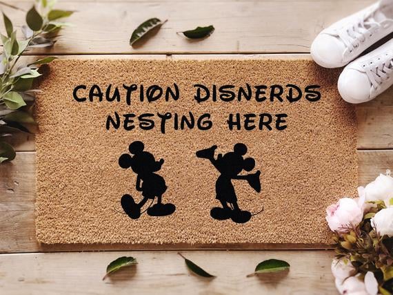 "Caution Disnerds Nesting Here" Doormat