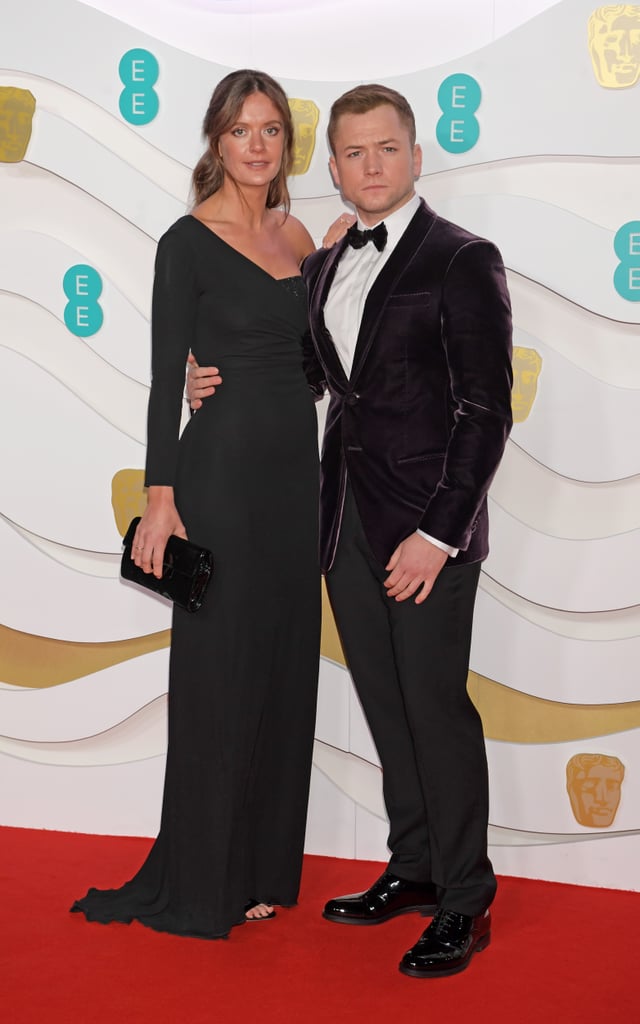 Emily Thomas and Taron Egerton at the 2020 BAFTAs