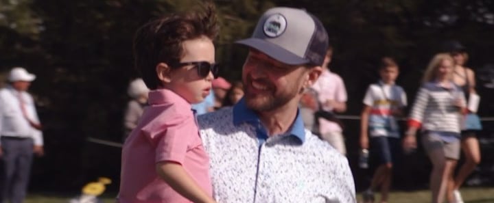 Justin Timberlake With Son Silas at PGA Golf Tour 2019