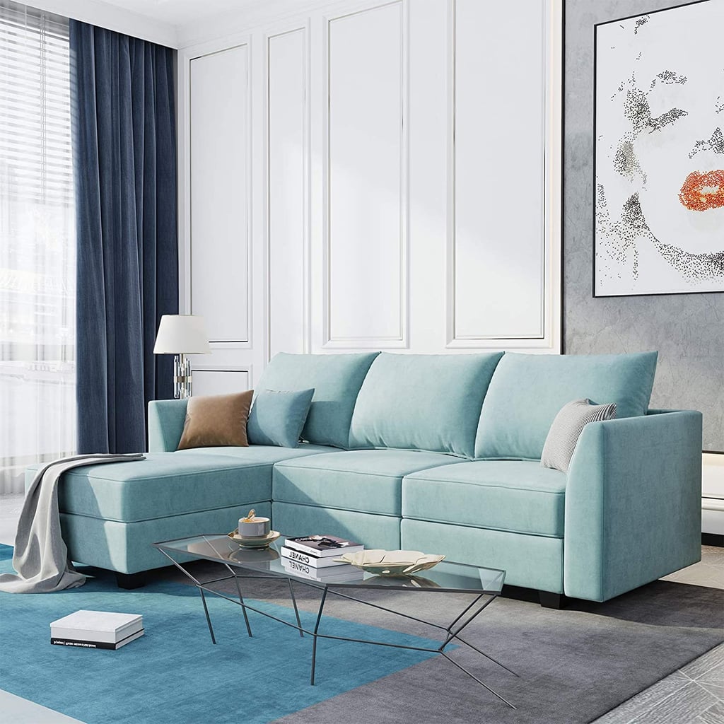 Something Blue: Honbay Reversible Sectional Sofa Couch