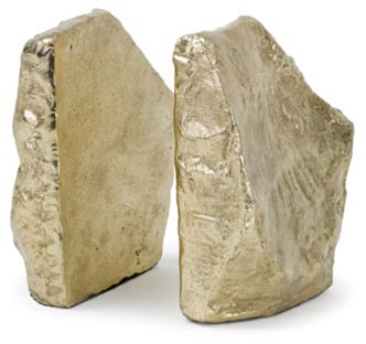 Regina-Andrew Design Gold-Tone Aluminum Bookends ($109)