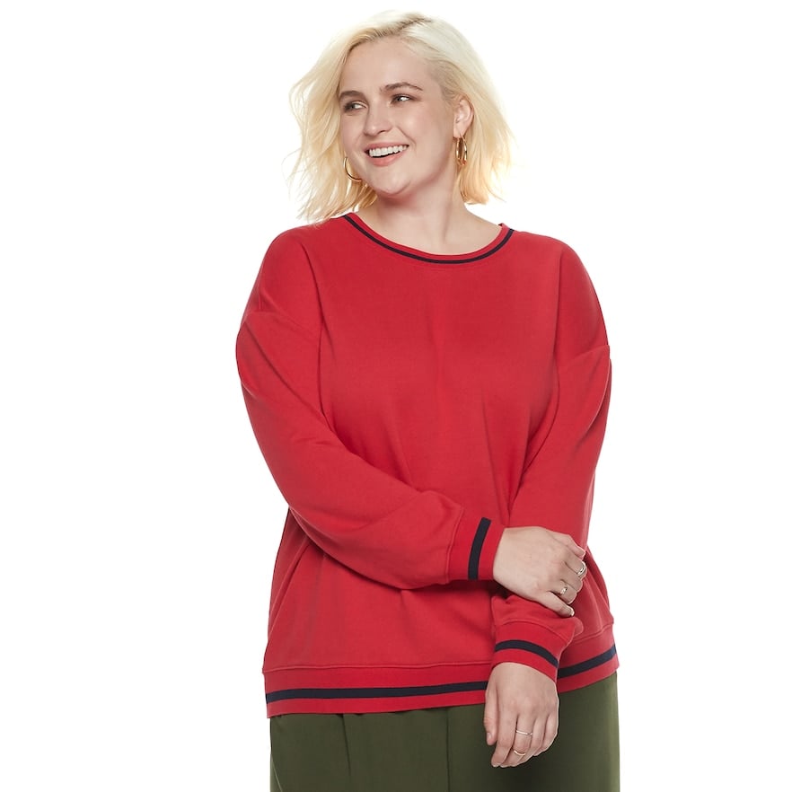 POPSUGAR at Kohl's Striped-Trim Sweatshirt