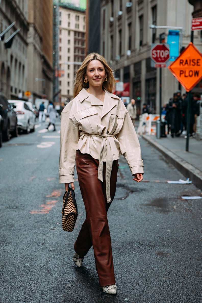 The Outfit Formula: A Vintage Bag + a Patent Jacket + Leather Pants + Boots